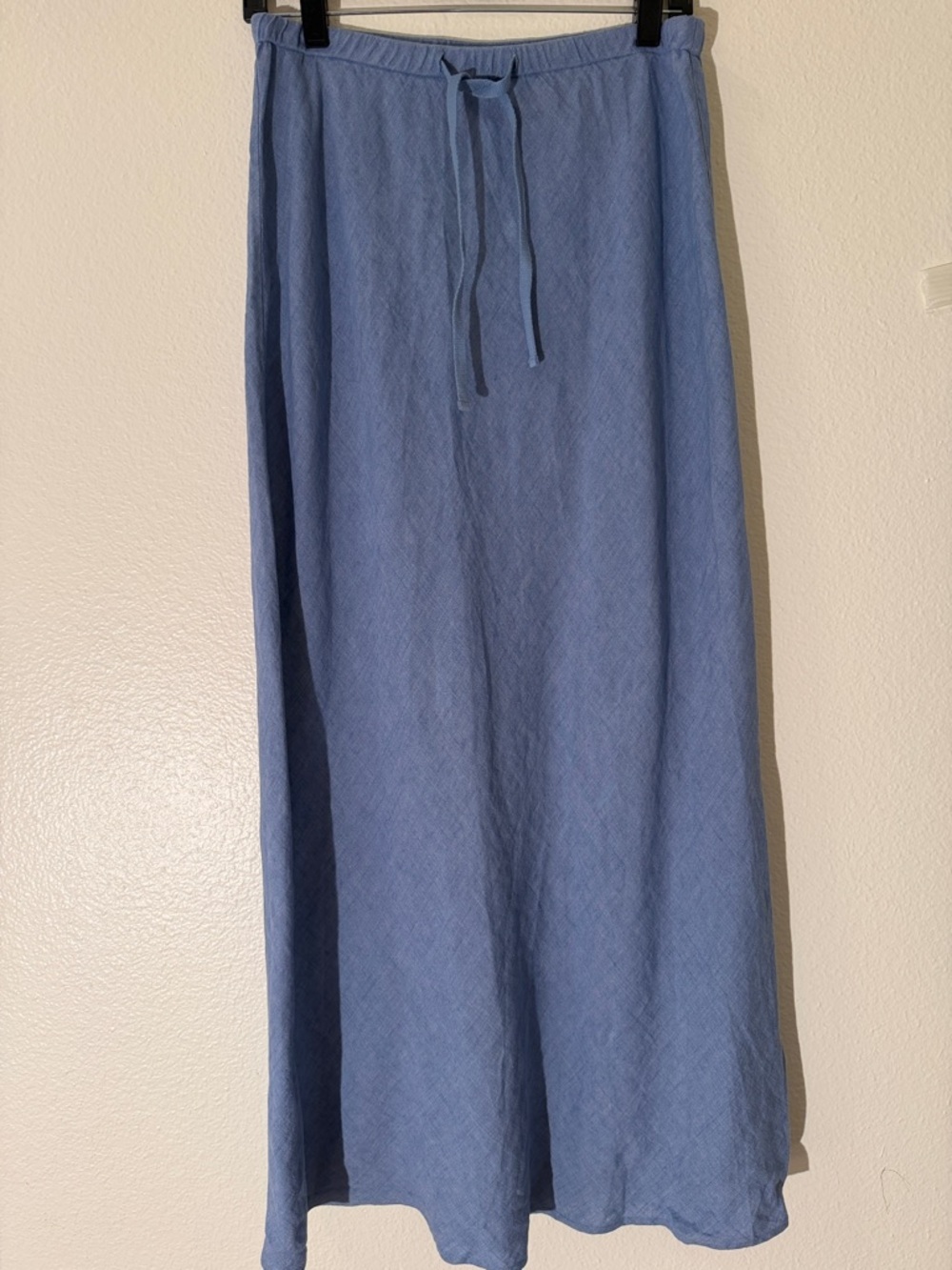 Kate Hill Light Blue Drawstring Maxi Skirt